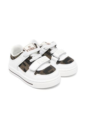 sneakers in pelle bianco FENDI KIDS | JMR475AHGYF0C1A